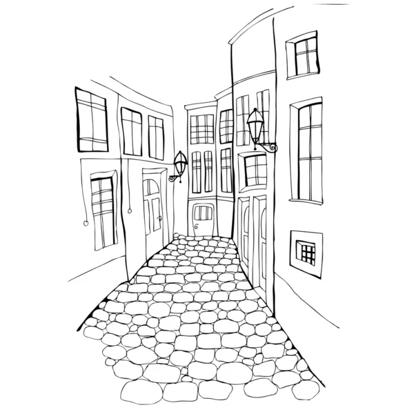 Illustration der schönen Straße — Stockfoto