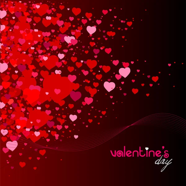 Romantisk bakgrund med hjärtan för valentine &'s dag | vektor — Stock vektor