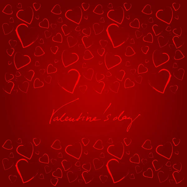 Antecedentes románticos con corazones para el día de San Valentín jalá vector — Archivo Imágenes Vectoriales