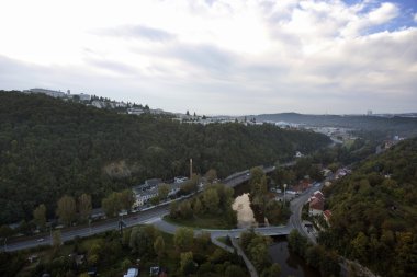 crossroads, yollar, factori son derece detaylı hava Şehir Manzaralı