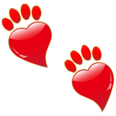 Traces of Love.Vector clipart