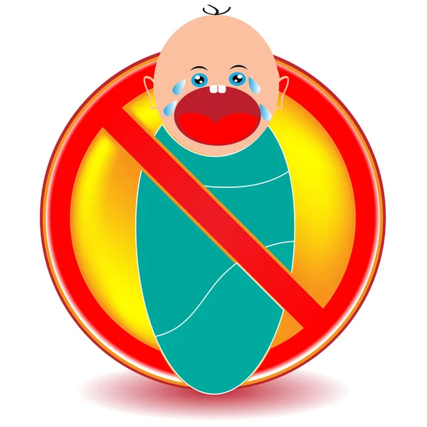Señal prohibida bebé. Vector — Vector de stock