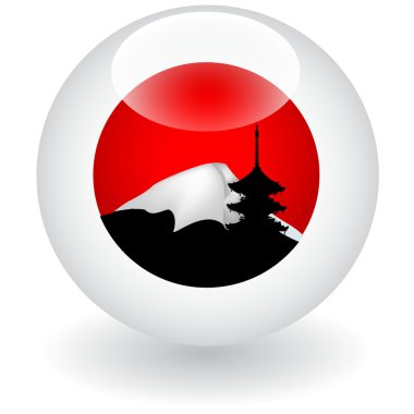 Japanese flag.Vector clipart