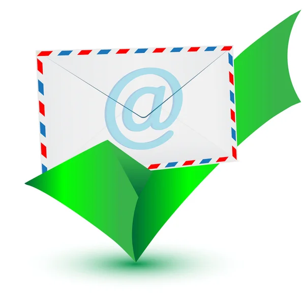 Marque e-mail.Vector — Vetor de Stock