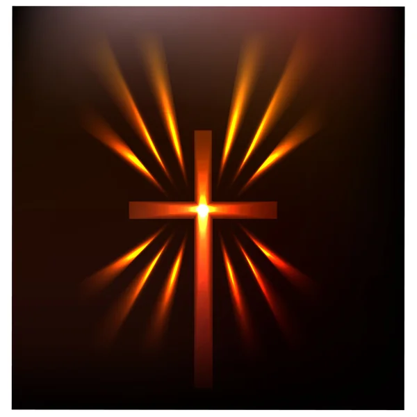 Hot light of the cross.Vector — Stock Vector