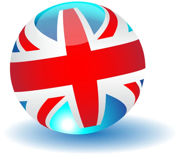 Reino Unido bandera globe.Vector — Vector de stock