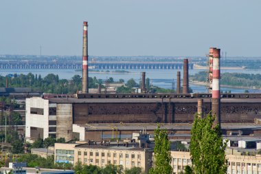 Factory in the city clipart