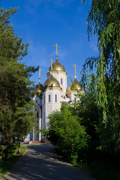 Russisch-orthodoxe kerk Stockafbeelding