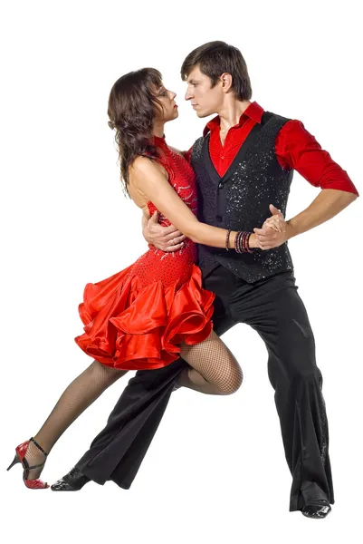 Retrato de jóvenes bailarines de tango de elegancia . —  Fotos de Stock