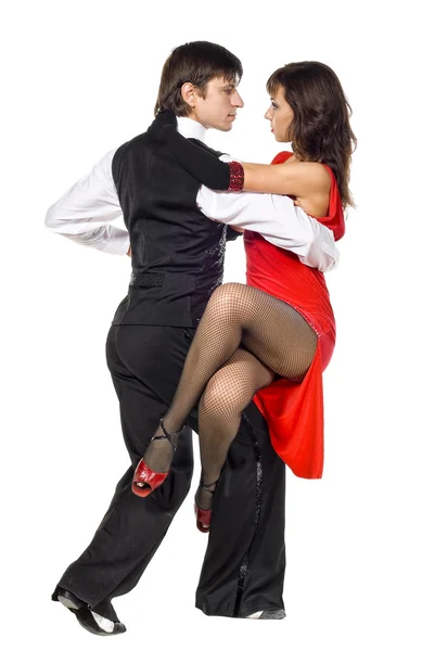 Jeunes danseurs de tango d'élégance — Photo