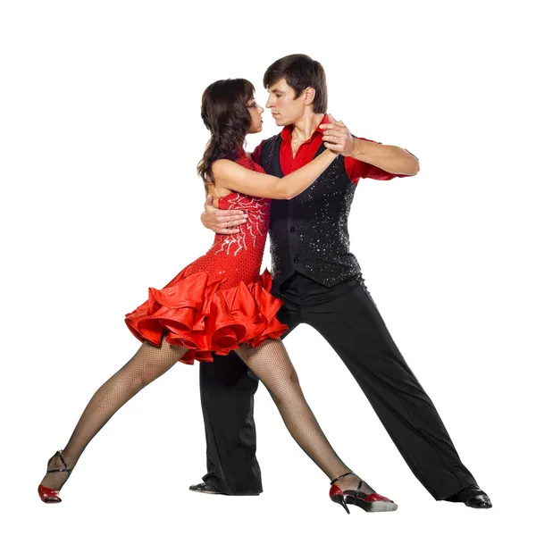 Dançarinos de tango em ação — Fotografia de Stock