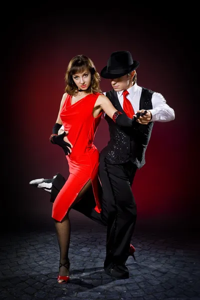 Dançarinos de tango elegância — Fotografia de Stock