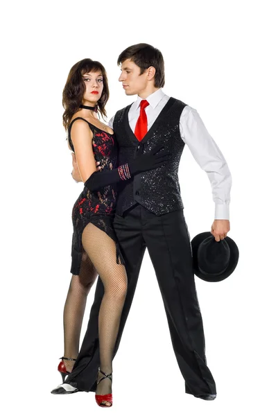 Elegance tango dancers — Stock Photo, Image