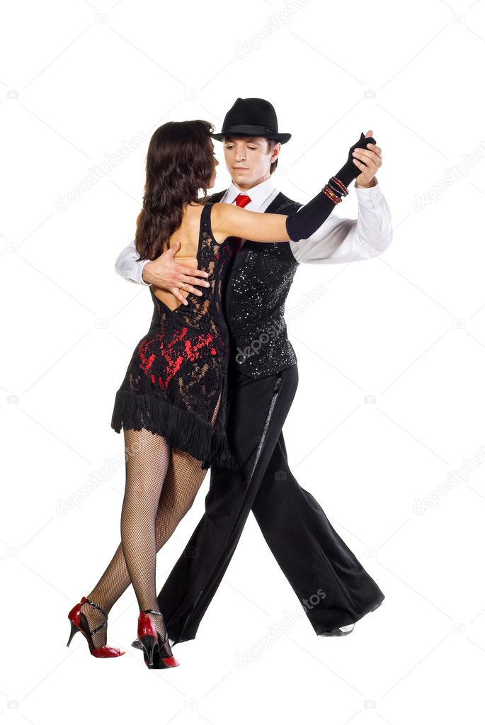 Elegance tango dancers