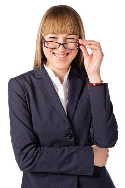 Young attractive businesswoman looking at the camera — Stock Photo, Image