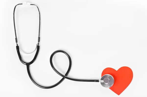 stock image Stethoscope and a red heart