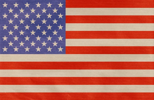 Amerikanische Flagge auf Karton — Stockfoto