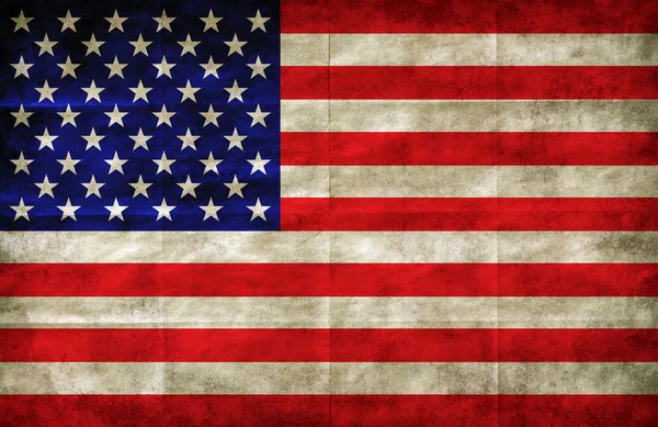 Американский флаг на гранж-бумаге — стоковое фото