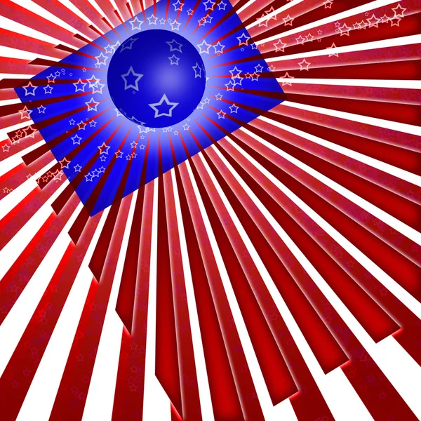 Abstraktes Design der US-Flagge — Stockfoto
