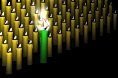 Leader among candles clipart