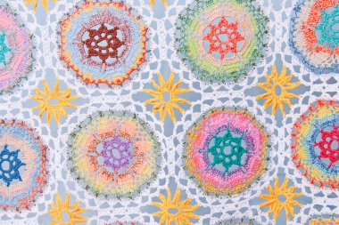 Handmade crochet fabric pattern clipart