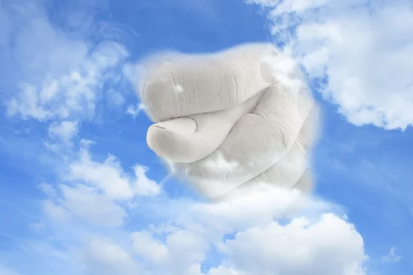 Man's hand weergegeven: fig uit de hemel — Stockfoto