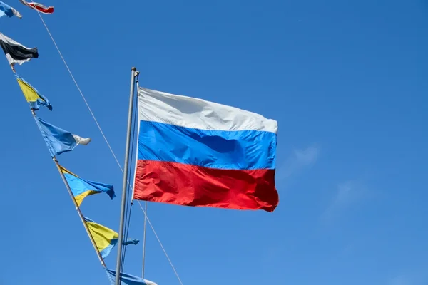 Ρωσική σημαία — Φωτογραφία Αρχείου