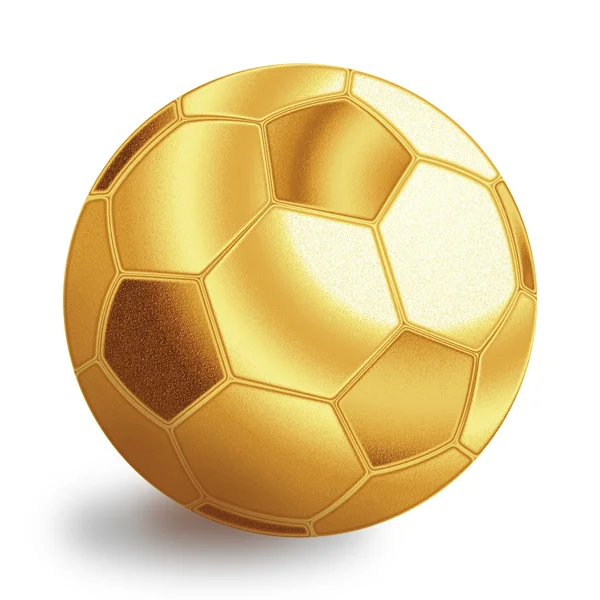 Golden football ball — Stock Photo, Image