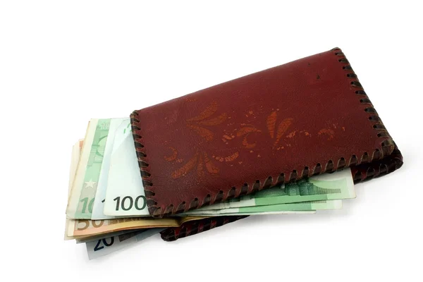財布とユーロ — ストック写真