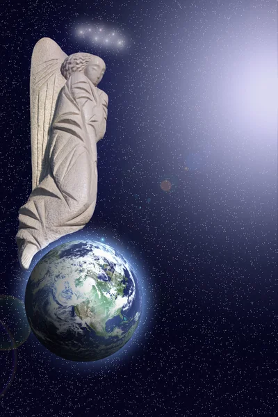 Angel and earth — Stock Photo, Image