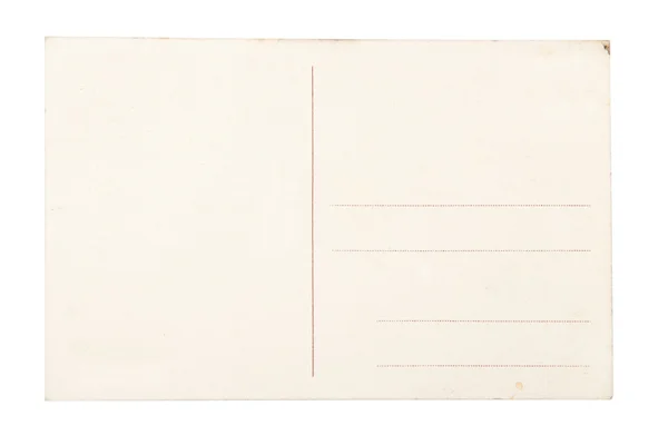 Порожня листівка на білому тлі . — стокове фото