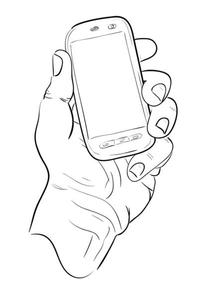 stock image Man's hand with mobile telephone