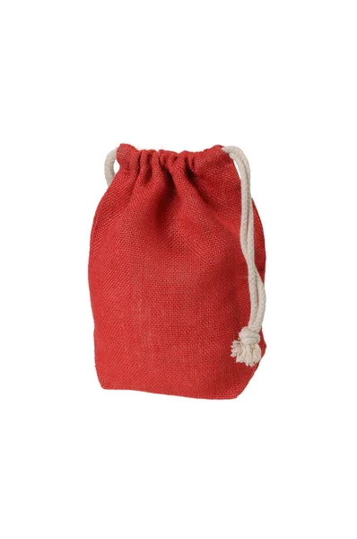 Red decorative rag bag — Stock Photo, Image
