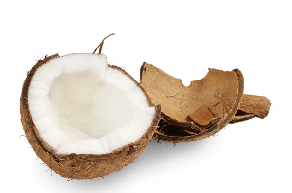 Свіжі кокосові і кокосові мушлі Стокове Фото