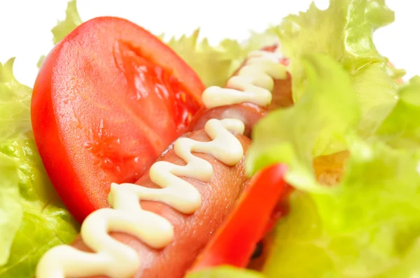 Hotdog lezzetli ve nefis — Stok fotoğraf