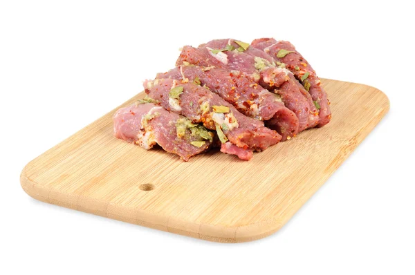 Raw meat, with spices — Stock Photo, Image