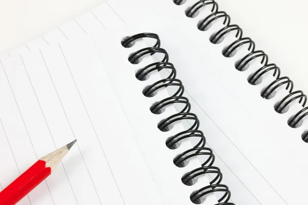 Spiral Notepad and Pencil — Stock Photo, Image