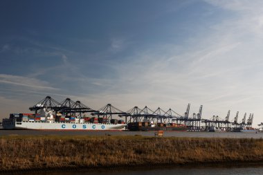 The UK Container Port of Felixstowe clipart