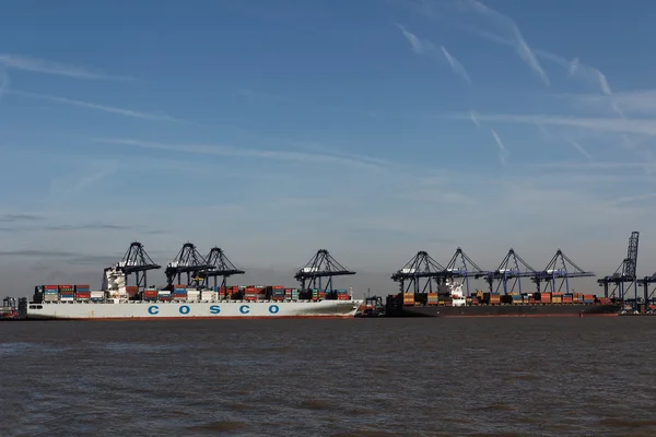 El puerto de contenedores del Reino Unido de Felixstowe —  Fotos de Stock