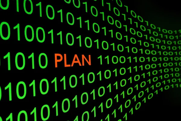 Plan on binary data — Stockfoto