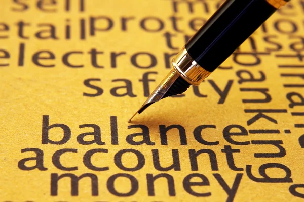 Balance account money — Stock Photo, Image