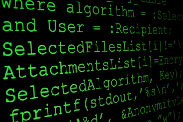 Program code on a monitor — Stock Photo, Image