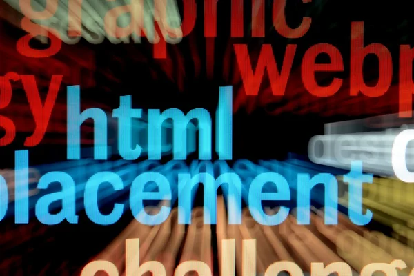 HTML - na ekranie monitora — Zdjęcie stockowe