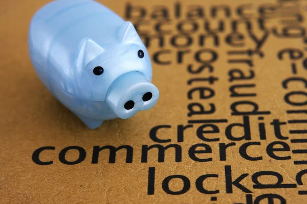 Commerce and piggy bank — Stock Photo, Image