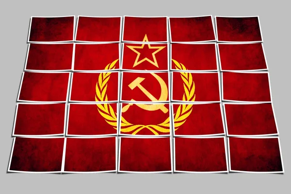 Гранж-советский флаг — стоковое фото
