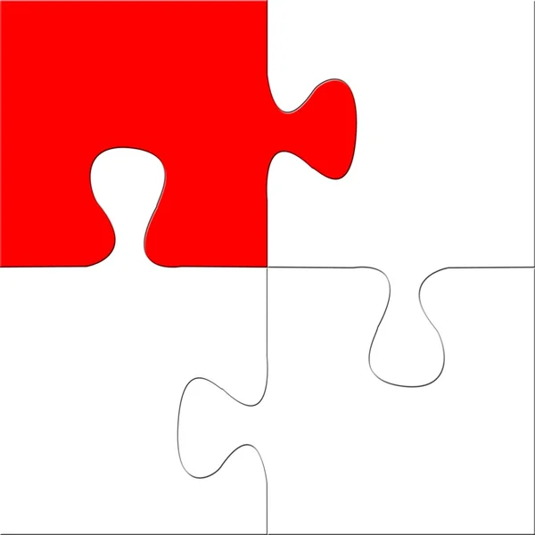 Puzzle rojo — Foto de Stock