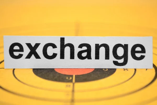 stock image Exchange target