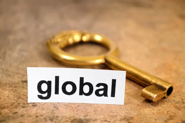Conceito global e chave — Fotografia de Stock