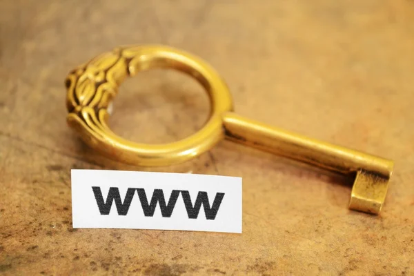 Www and key concept — Stock Photo, Image