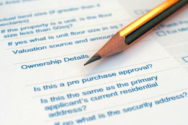 Ownership details words — Stock Photo, Image